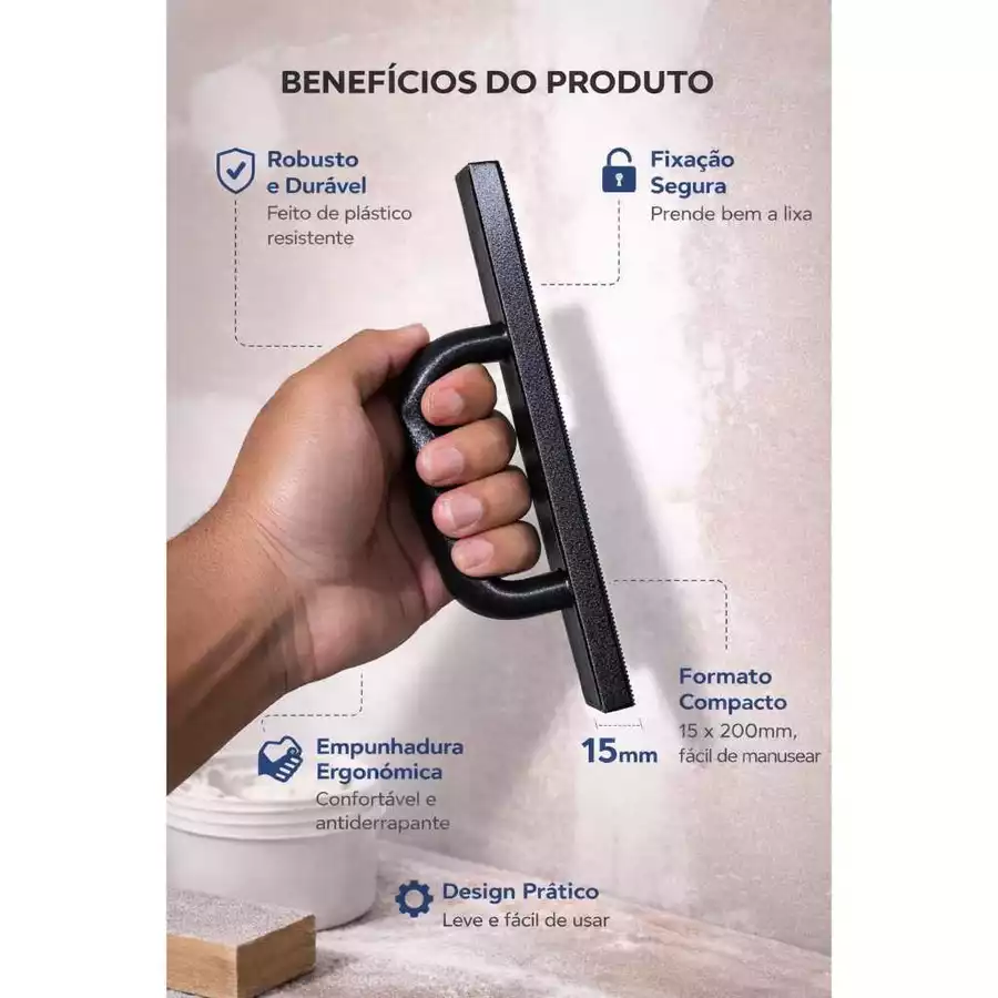 Lixadeira Manual de Canto Interno e Acabamento Fino - Imagem 3